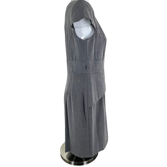 Emma & Michele Gray Sheath Dress with Peplum Waist – NWT – Size 12 - Picture 5 of 14